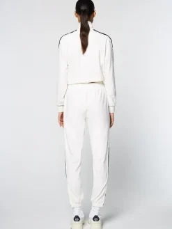 Atri Velour Track Jacket- Gardenia