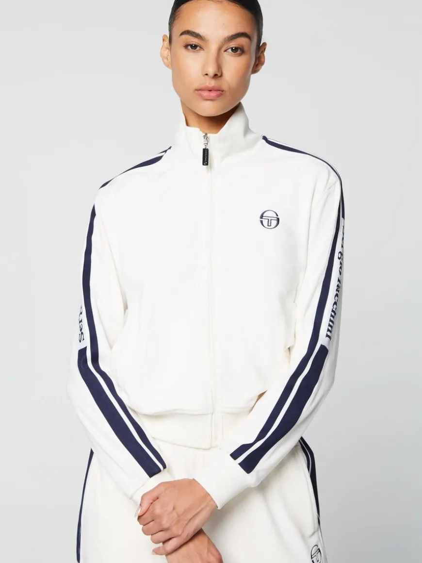 Atri Velour Track Jacket- Gardenia
