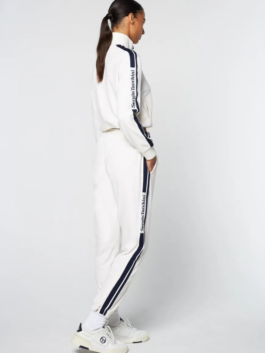Atri Velour Track Pant- Gardenia