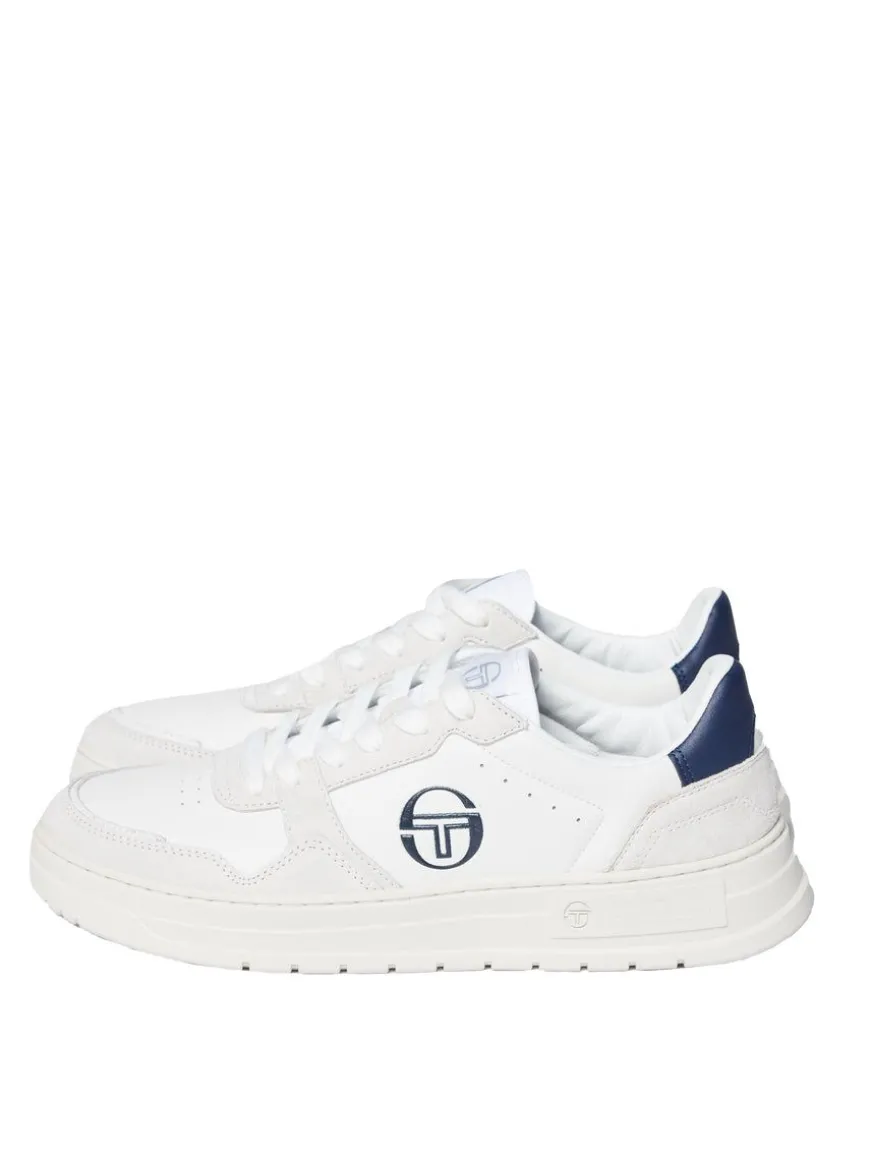 Court Classic Mp Sneaker- White/ Antique White/ Maritime Blue