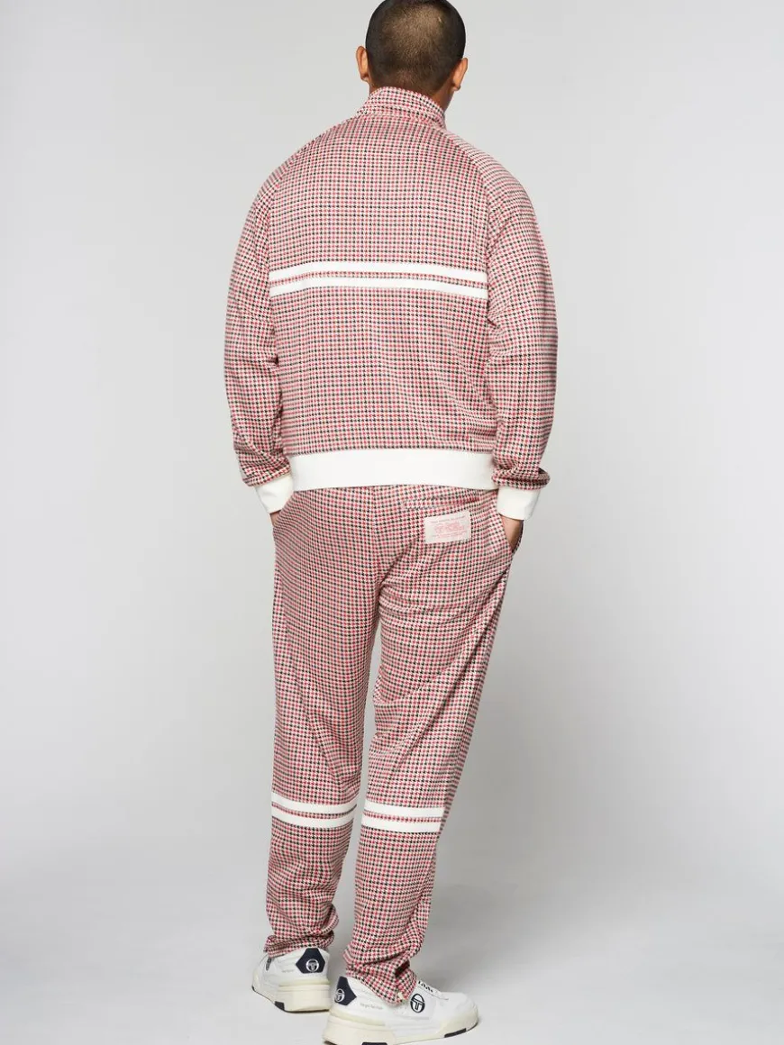 Dallas Houndstooth Track Jacket- Poinciana