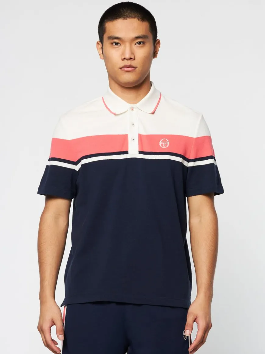 Damarindo Polo Archivio- Gardenia/ Maritime Blue
