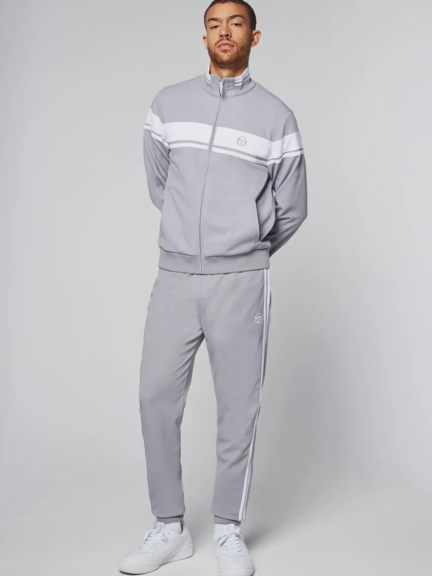 Damarindo Track Jacket- Sleet/ White