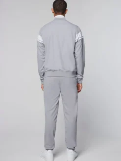 Damarindo Track Jacket- Sleet/ White