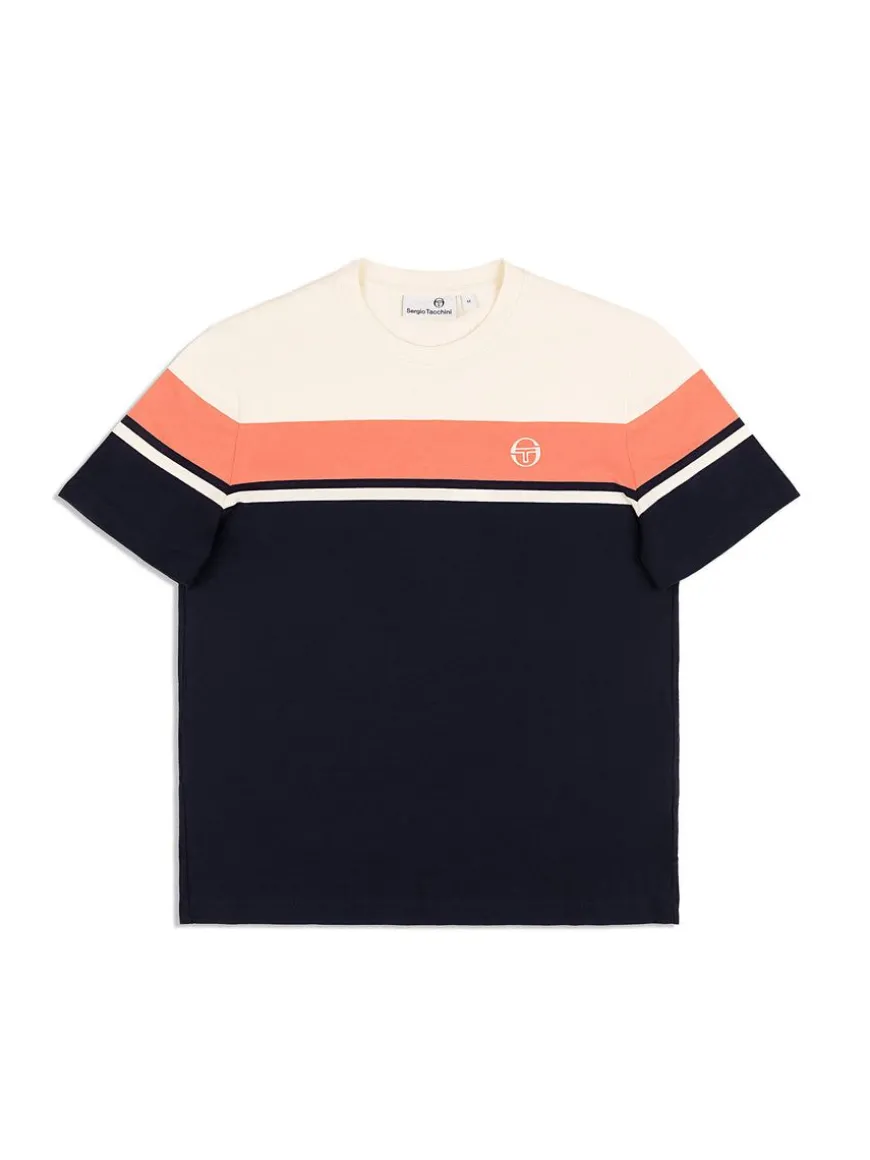 Damarindo T-Shirt Archivio -Gardenia/ Maritime Blue