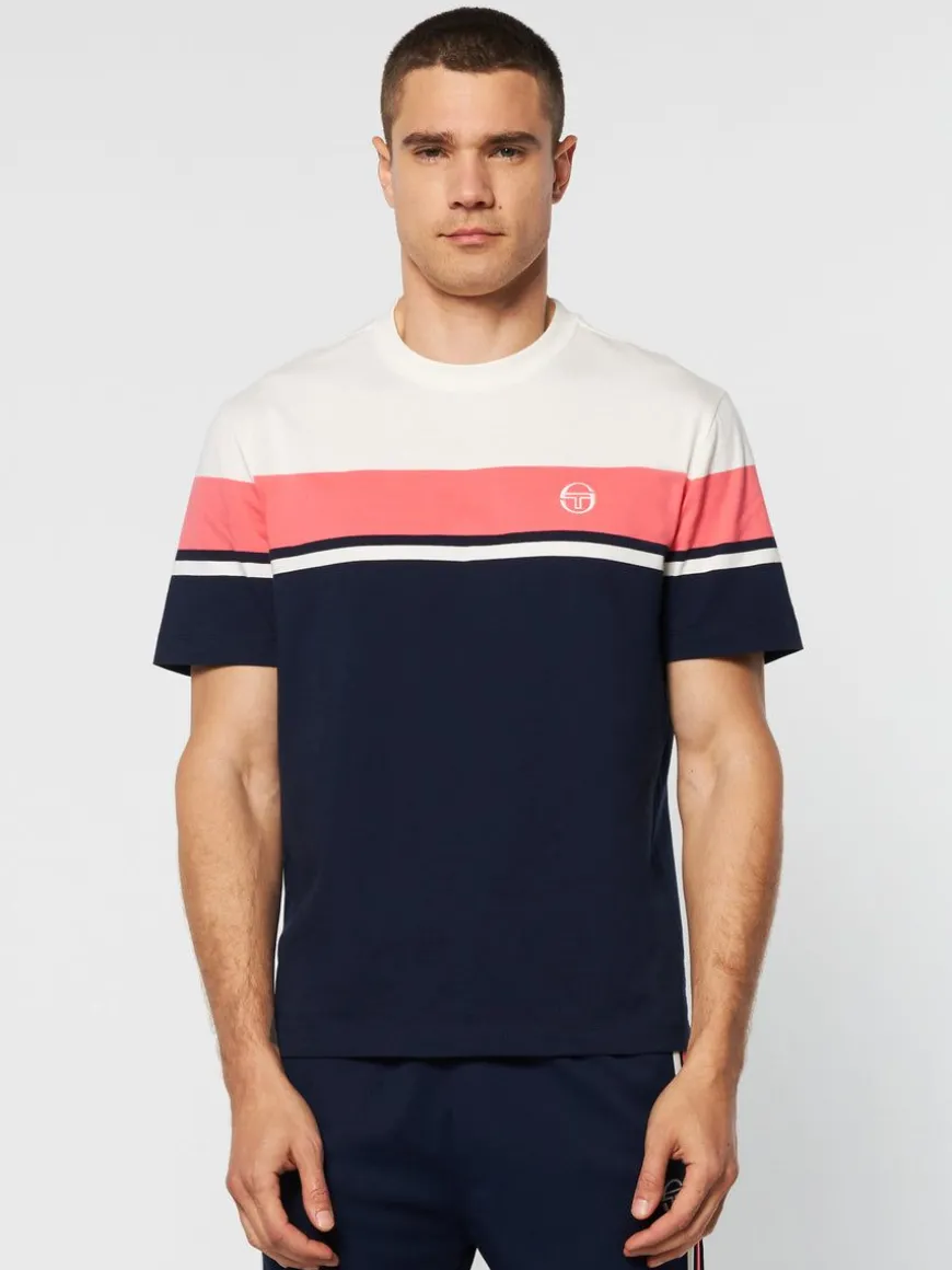 Damarindo T-Shirt Archivio -Gardenia/ Maritime Blue