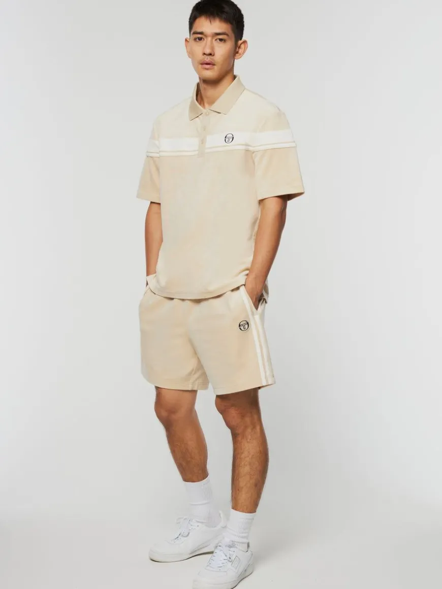 Damarindo Velour Polo-Cement/ Gardenia