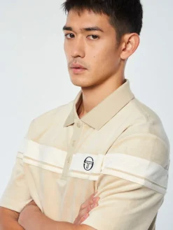Damarindo Velour Polo-Cement/ Gardenia