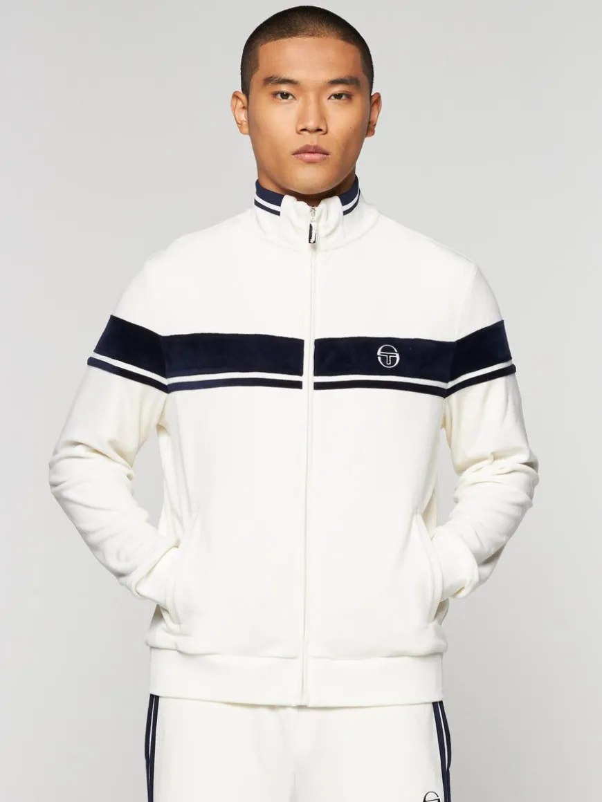 Damarindo Velour Track Jacket- Gardenia