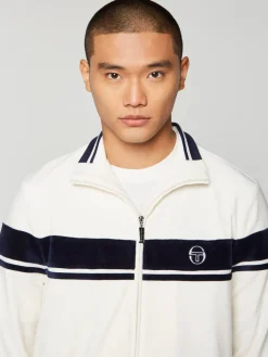 Damarindo Velour Track Jacket- Gardenia