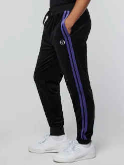 Damarindo Velour Track Pant-Black/ Liberty