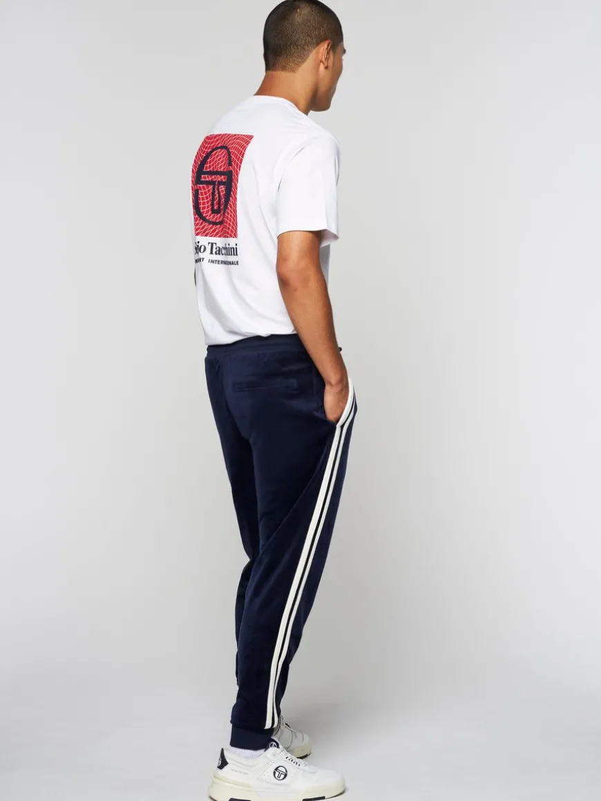 Damarindo Velour Track Pant- Maritime Blue