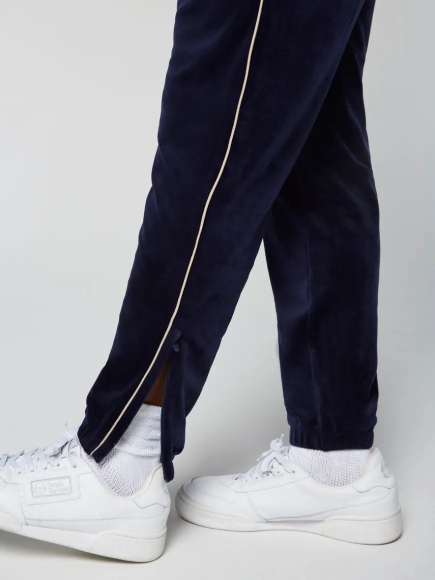 Gallone Velour Track Pant- Maritime Blue