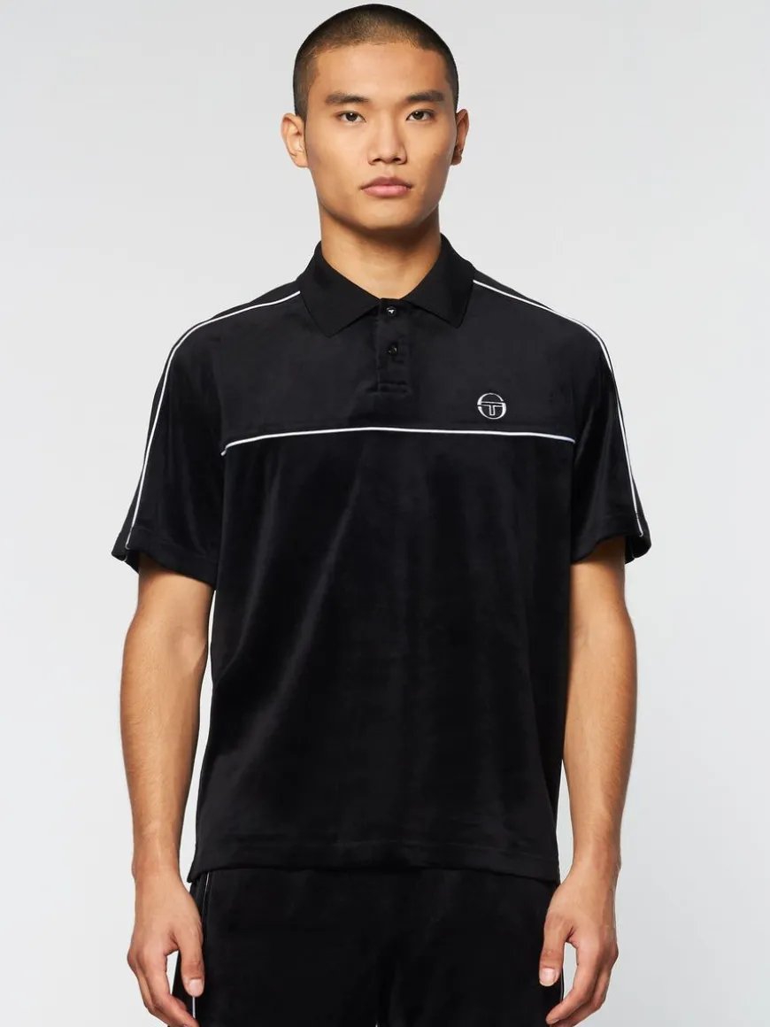 Lioni Velour Polo Archivio- Black Beauty