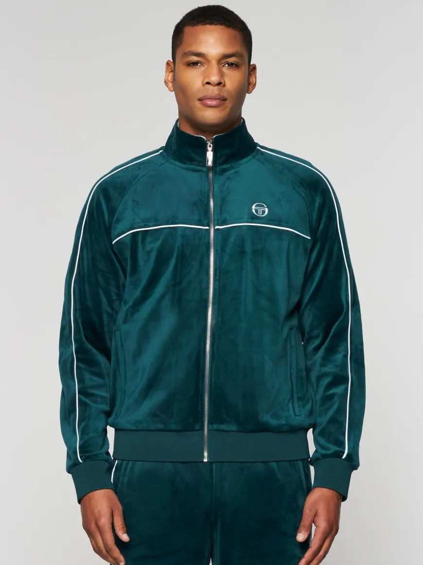 Lioni Velour Track Jacket- Botanical Garden