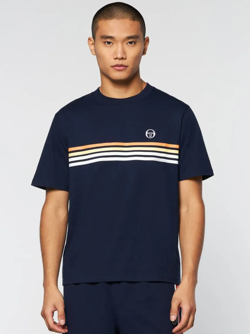 New Melfi T-Shirt- Maritime Blue/ White