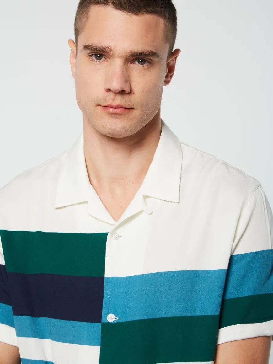 Pennellata Cabana Shirt- Gardenia/ Multi