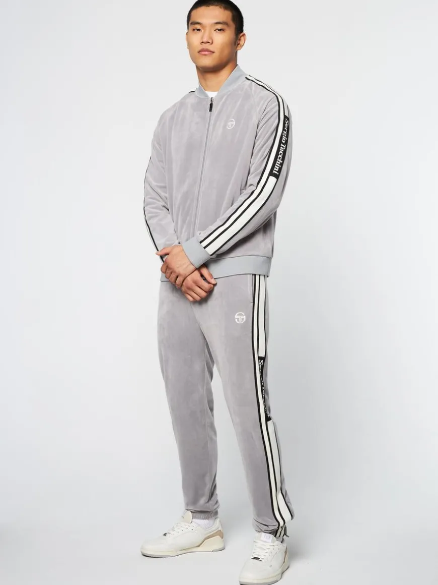 Pereto Velour Track Jacket- Sleet