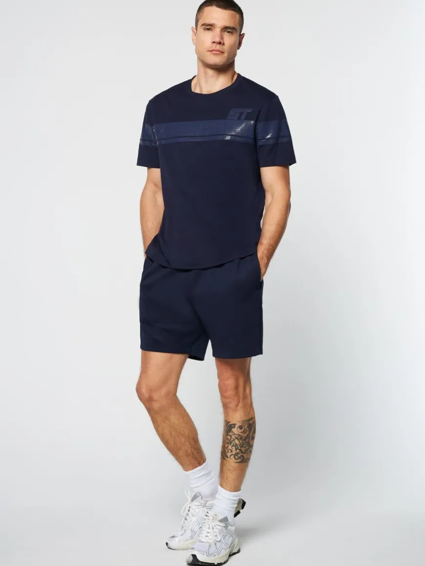 Perforata T-Shirt- Maritime Blue