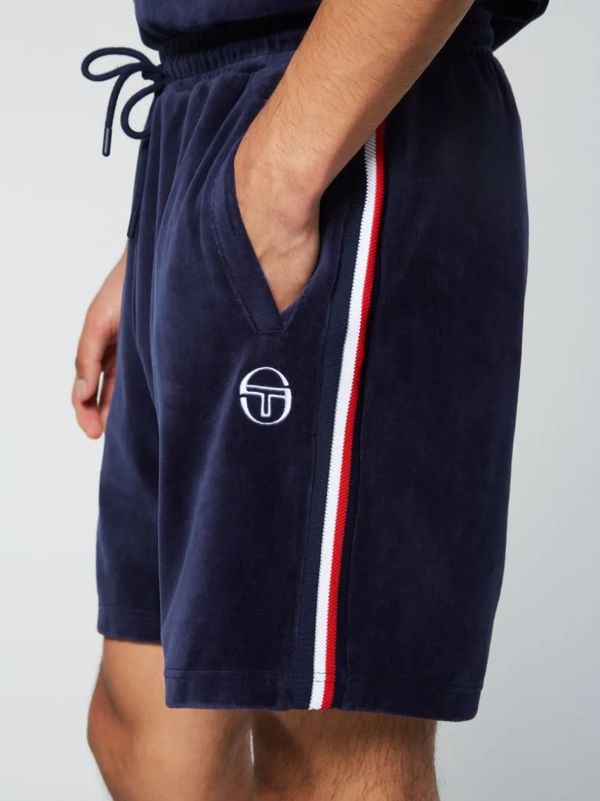 Primo Velour Short- Maritime Blue