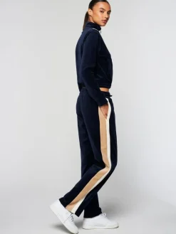 Rosa Velour Track Pant- Maritime Blue