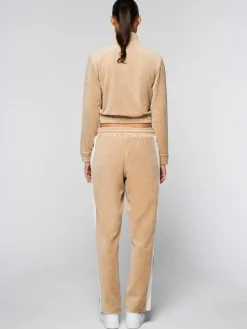 Sara Velour Track Jacket- Humus