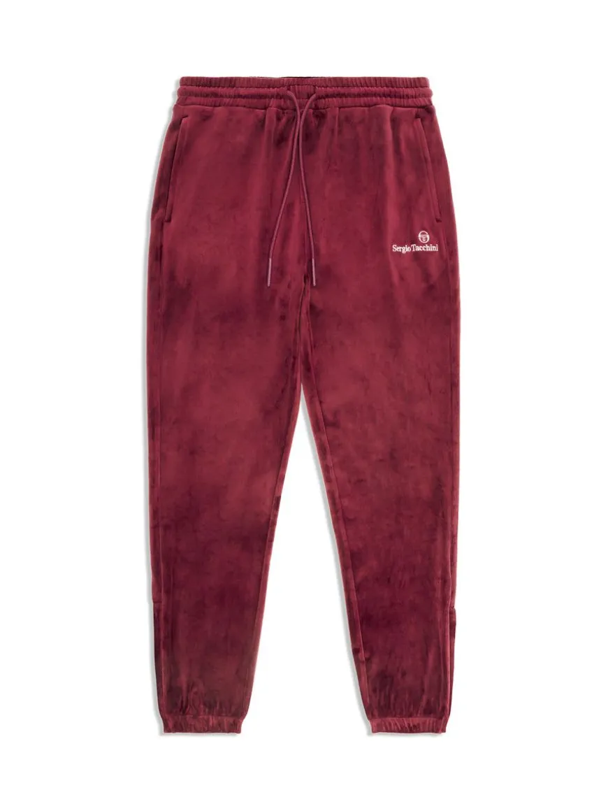Scopeto Velour Pant-Black Beauty/ Mauve Wine