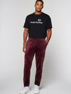 Scopeto Velour Pant-Black Beauty/ Mauve Wine