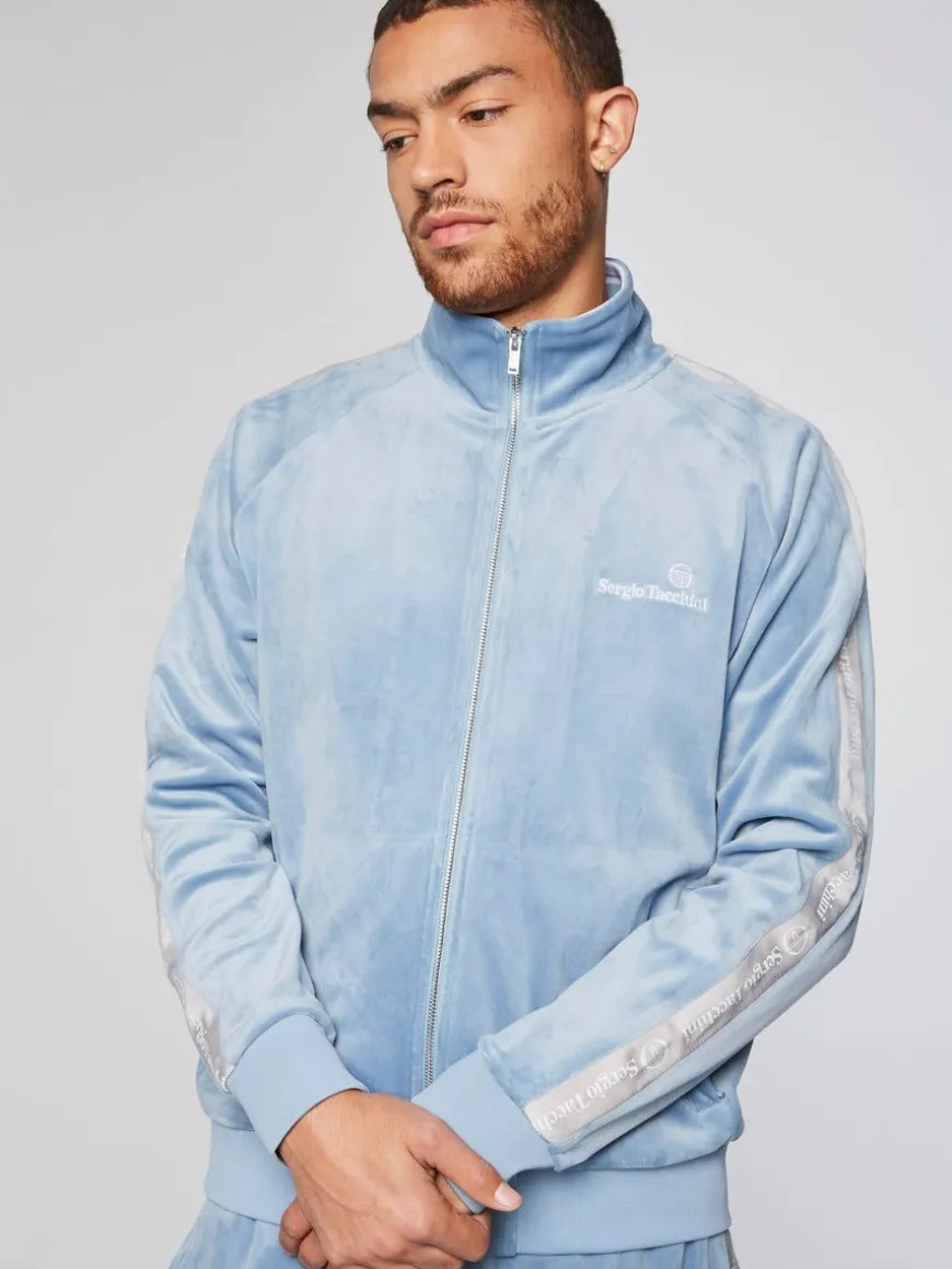 Tipo Velour Track Jacket- Mountain Spring